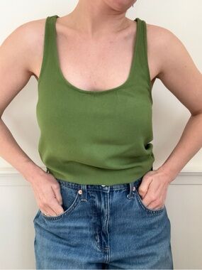 FARM Rio Matcha Green Scoop Neck Tank